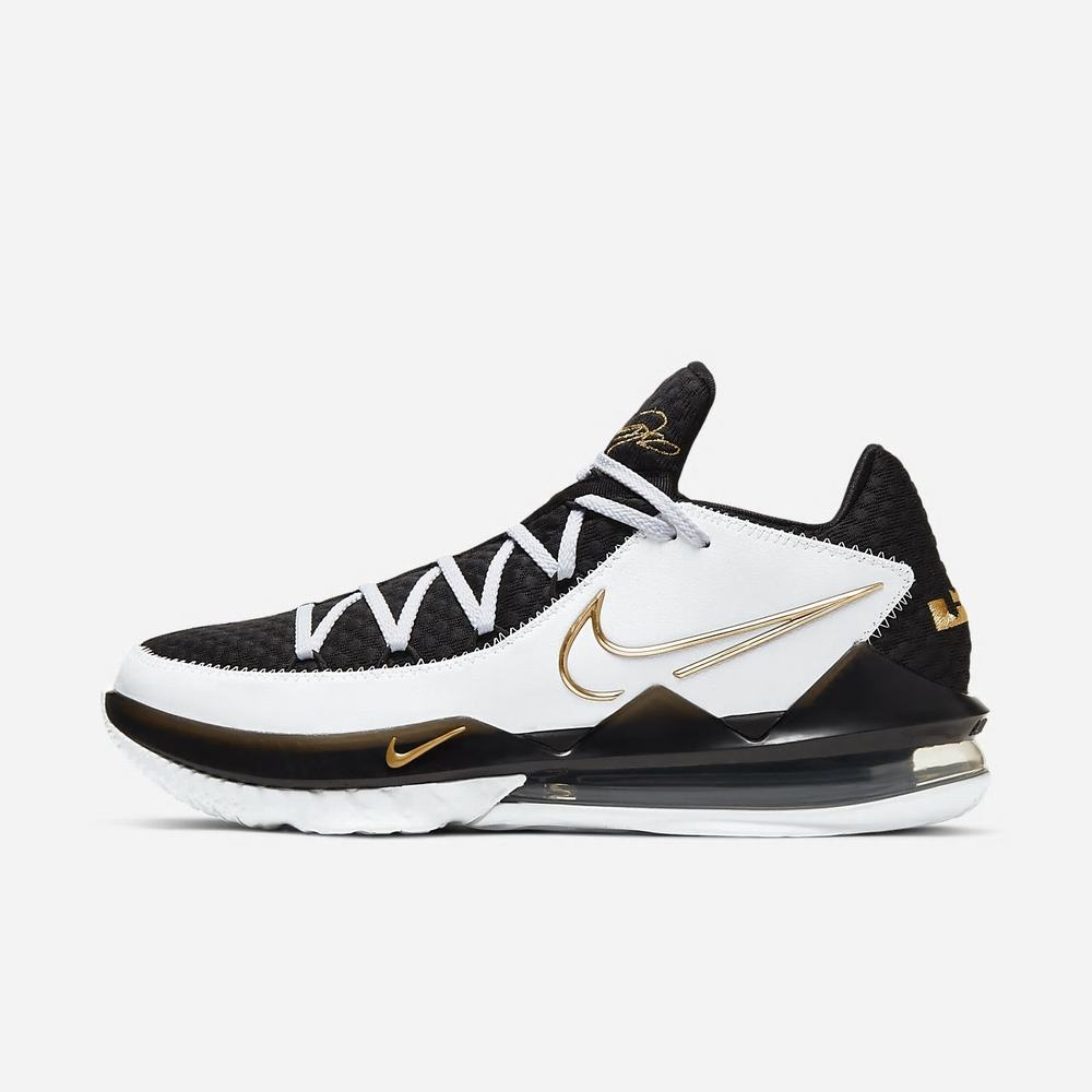 Chaussure De Basket Nike LeBron 17 Low Blanche 9310-658 White/Black/Metallic Gold Femme | RCG-45870442